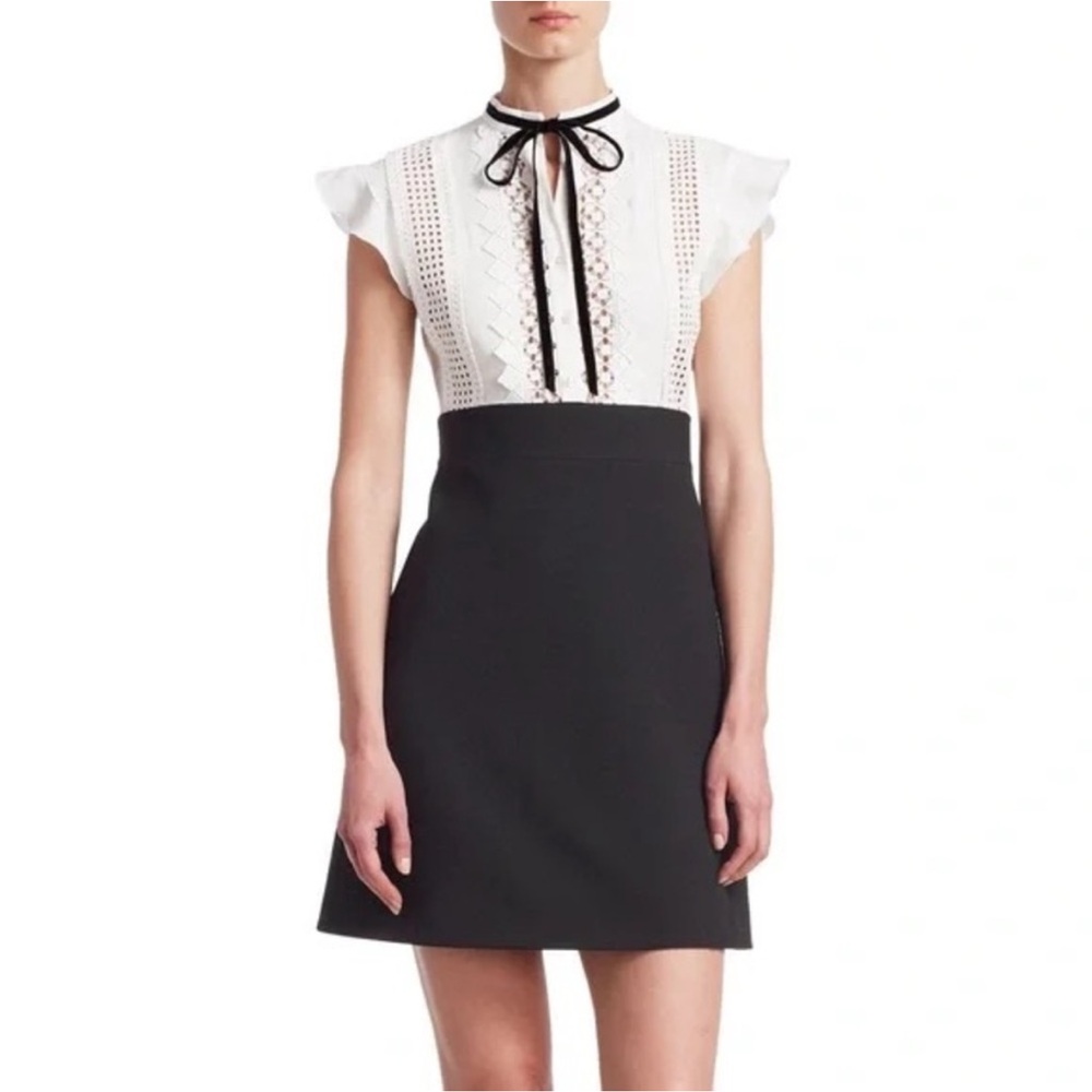 Maje Runo Tie Front Mini Sheath Dress